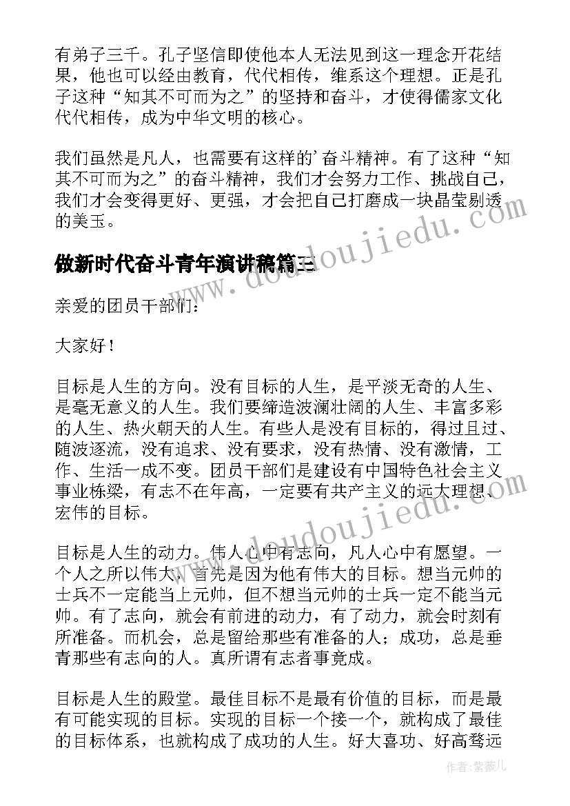 做新时代奋斗青年演讲稿(精选5篇)