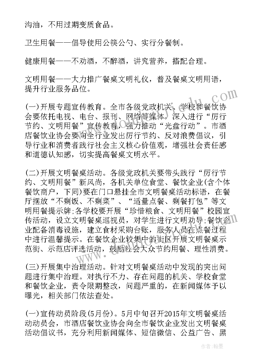 最新机关单位文明餐桌活动总结报告 机关单位开展文明餐桌活动方案(汇总5篇)