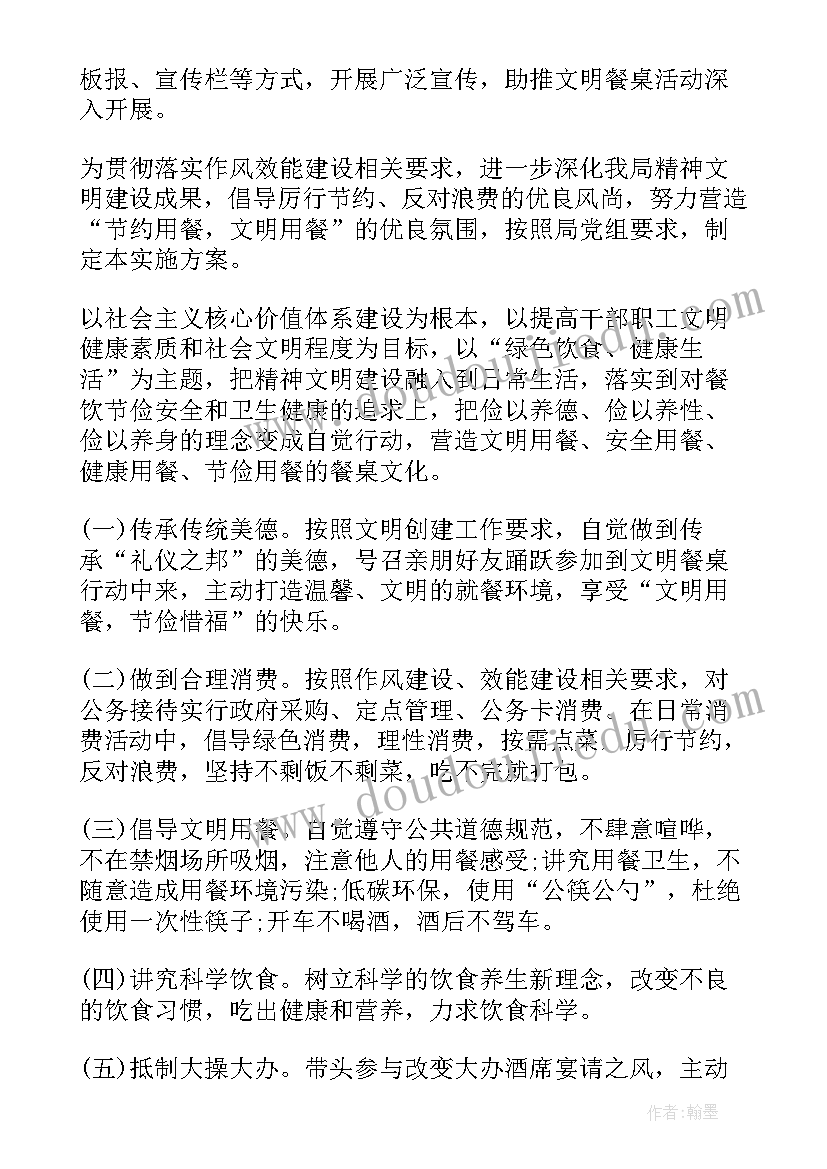 最新机关单位文明餐桌活动总结报告 机关单位开展文明餐桌活动方案(汇总5篇)