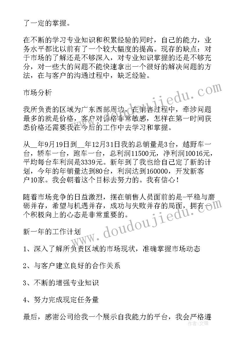 销售员个人年终工作总结个人(精选10篇)