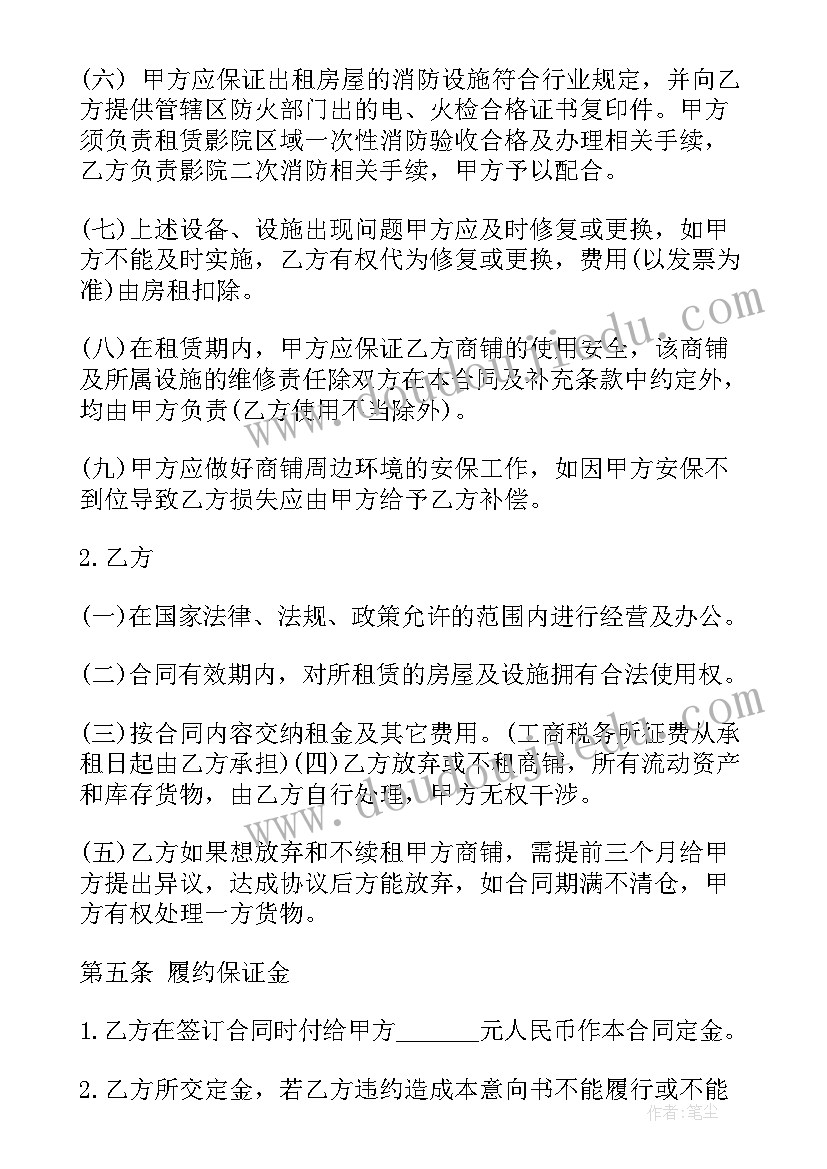 2023年私人商铺租赁合同简单(实用5篇)