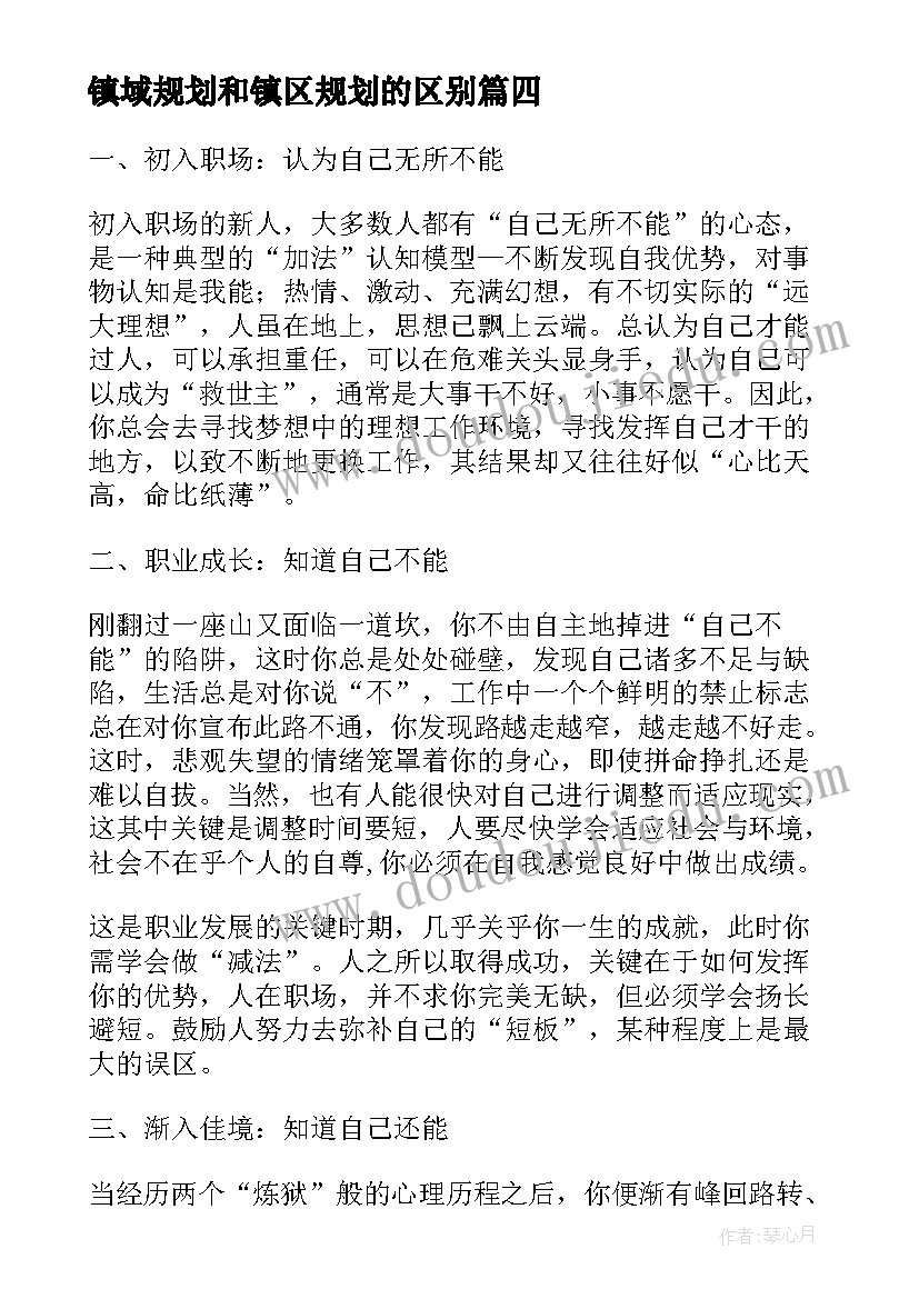 镇域规划和镇区规划的区别 规划馆心得体会(精选5篇)