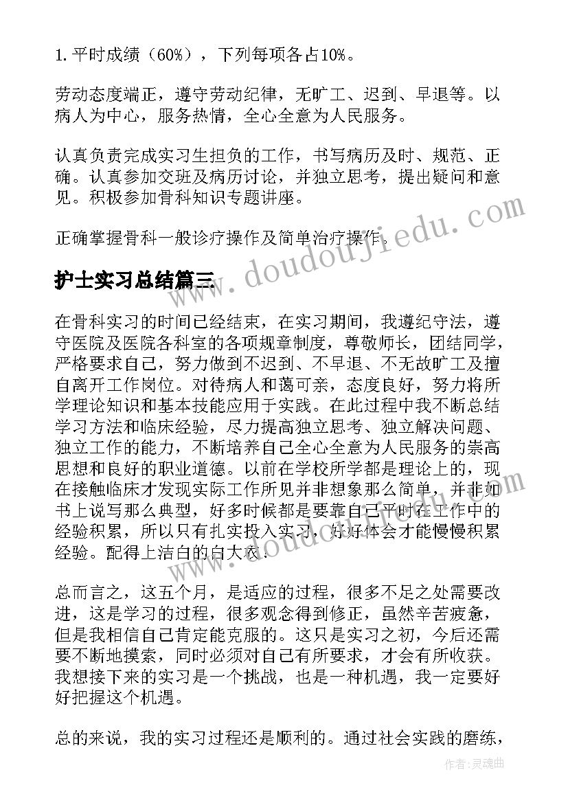 护士实习总结 护士实习心得(汇总7篇)