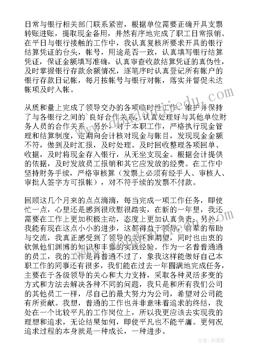 最新出纳年度述职报告个人总结(精选9篇)