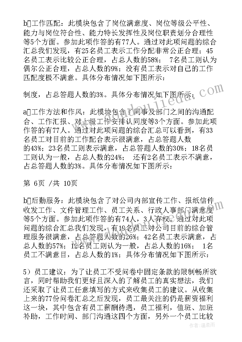 2023年员工满意度调查回复 员工满意度调查报告(精选5篇)