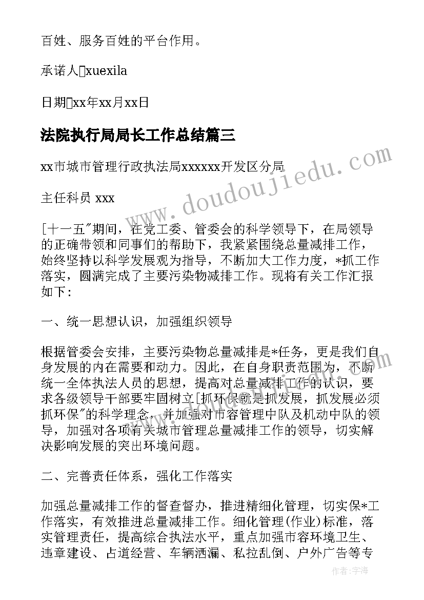 2023年法院执行局局长工作总结 执行局局长个人总结(实用5篇)