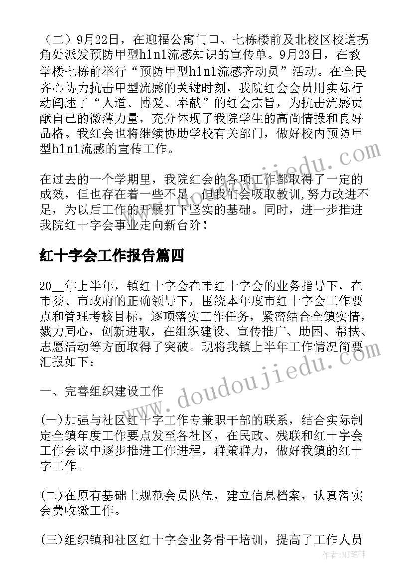 红十字会工作报告(优秀6篇)