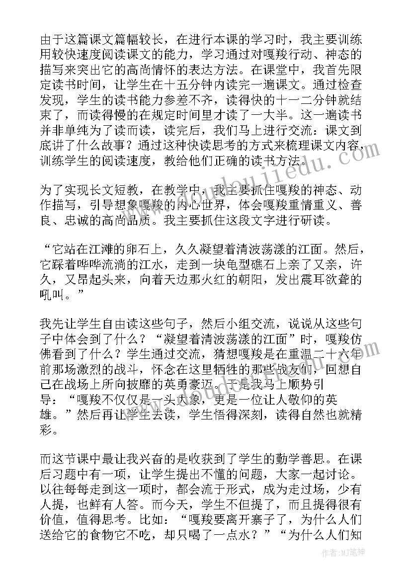 2023年最后一头战象教案第二课时(实用10篇)