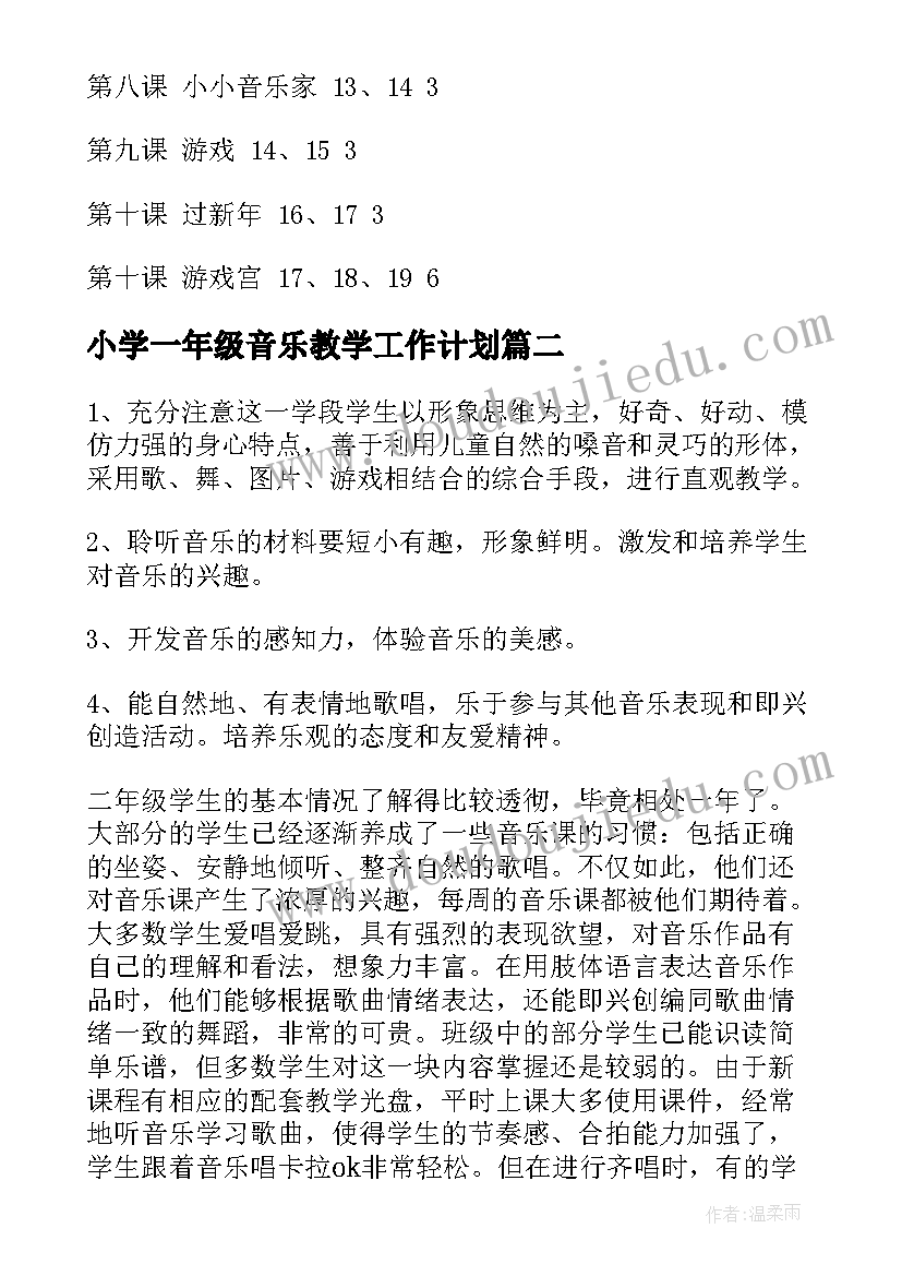 2023年小学一年级音乐教学工作计划 一年级音乐教学计划(大全9篇)