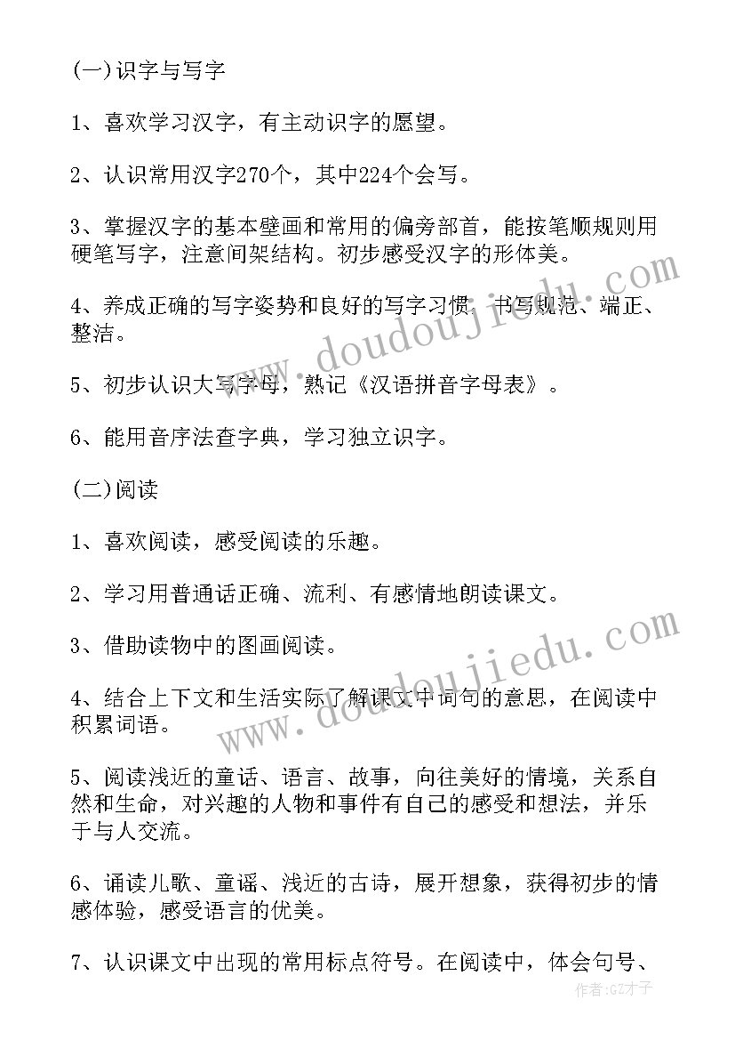 小学语文教学计划人教版(模板5篇)