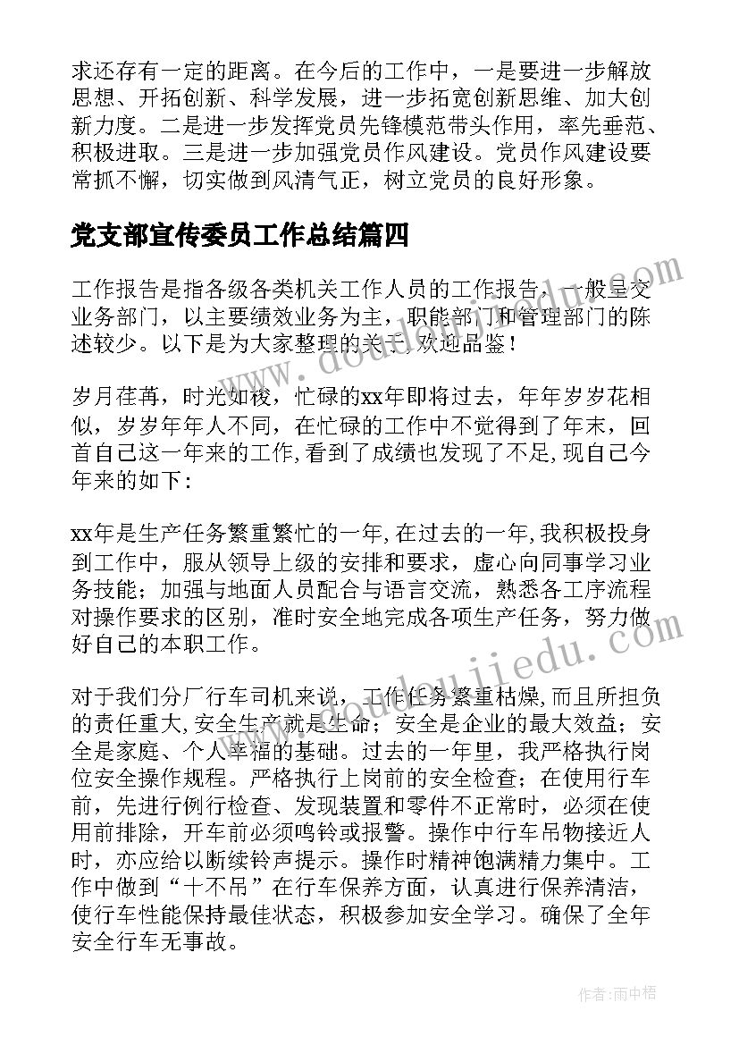 党支部宣传委员工作总结(实用6篇)