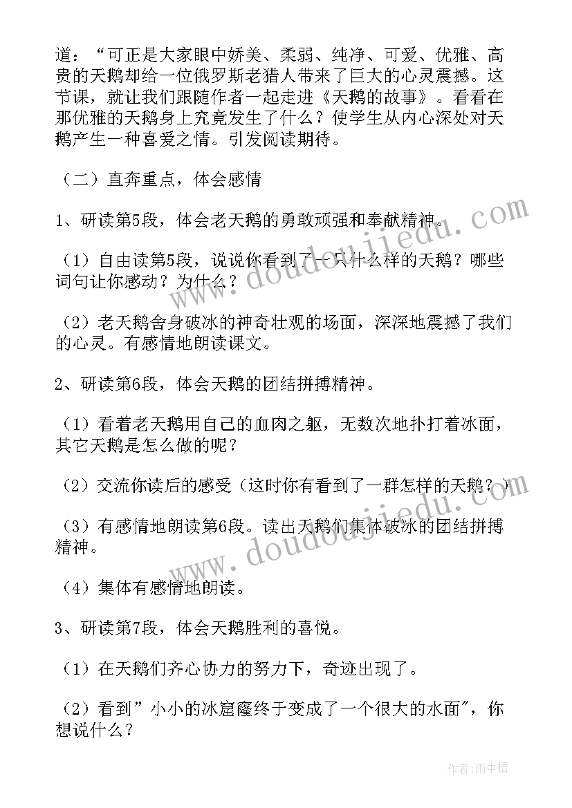 最新天鹅的故事说课稿 天鹅的故事网友来稿(优质5篇)