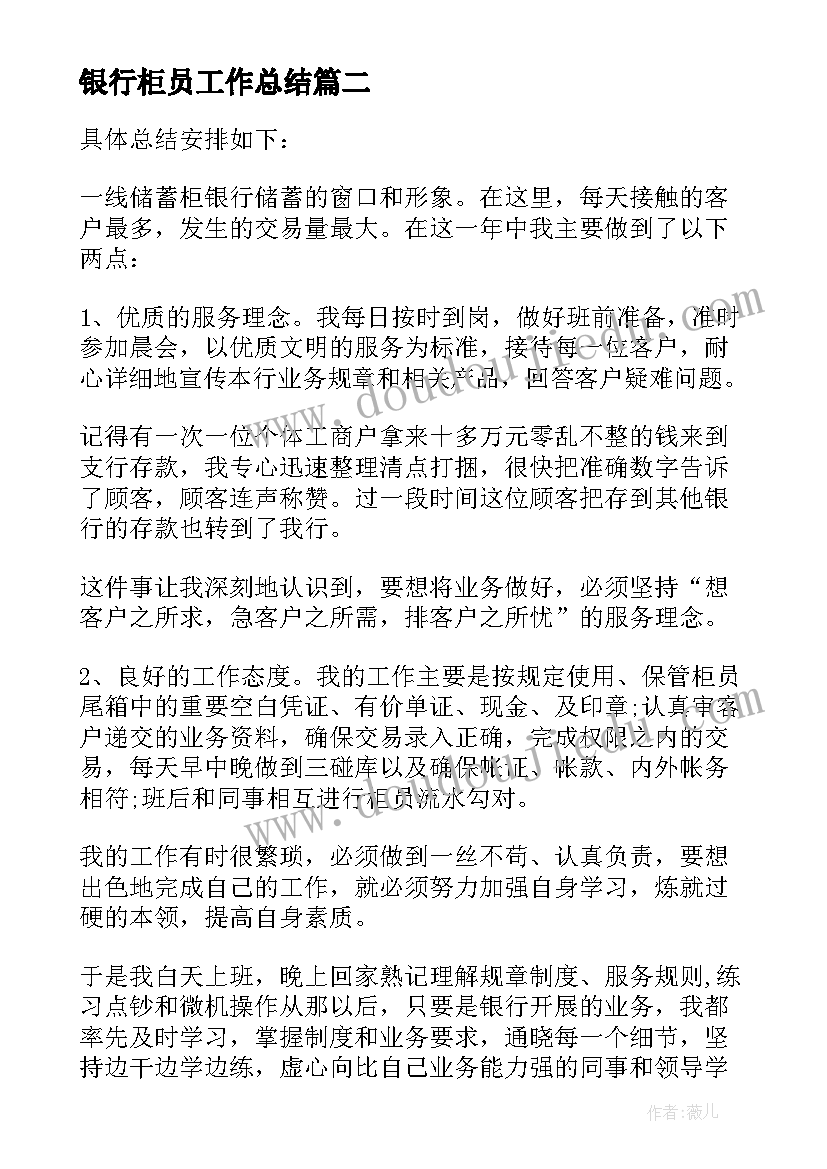 最新银行柜员工作总结 银行个人年度工作总结报告柜员(模板5篇)