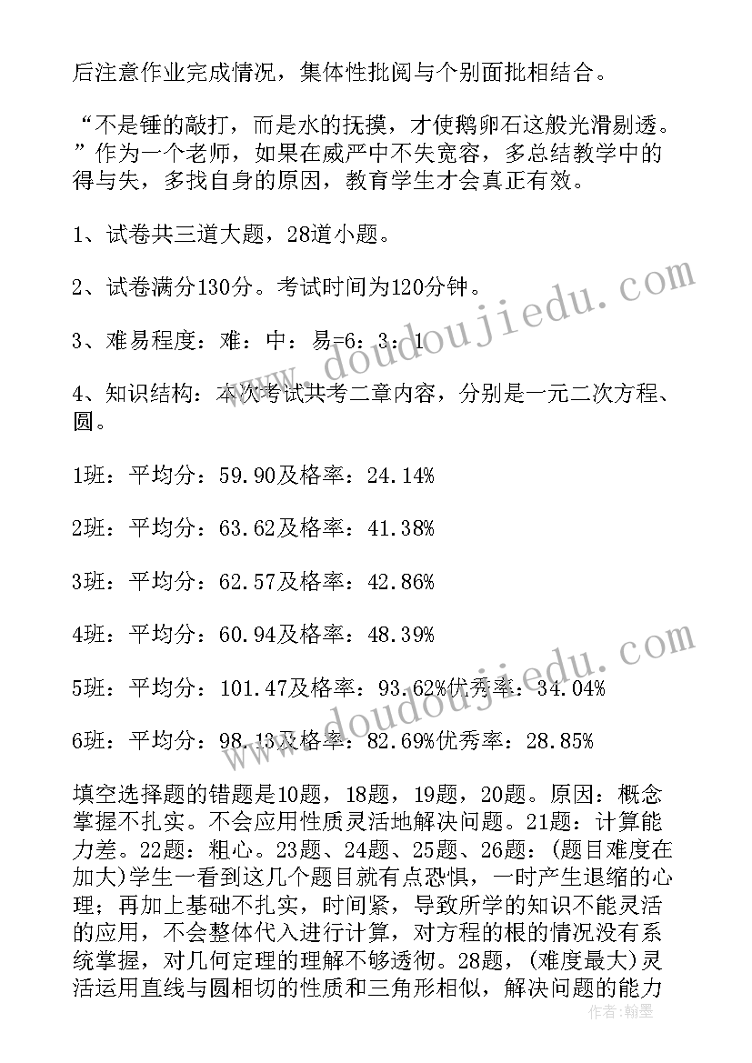 最新期末考试成绩分析总结与反思高中(通用5篇)