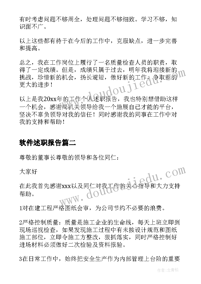 最新软件述职报告(通用5篇)