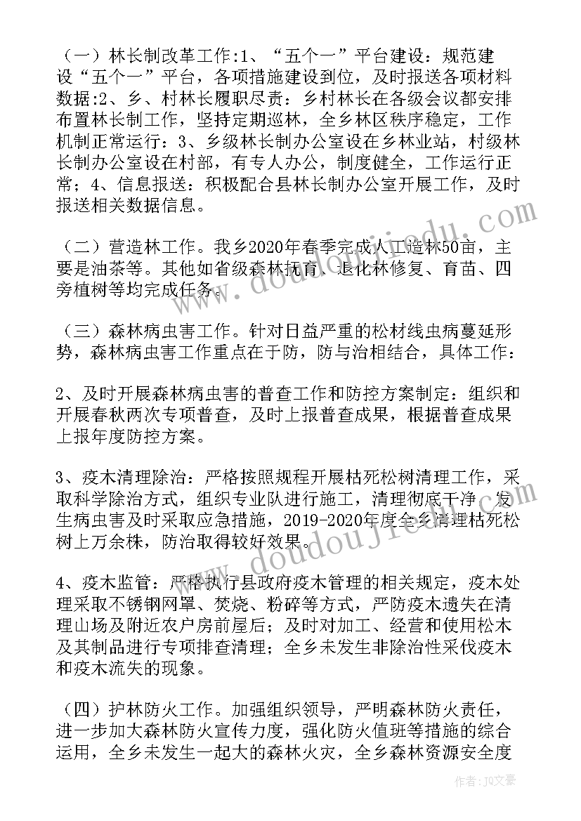 2023年村河长制工作总结 乡镇林长制工作开展情况汇报材料(优质5篇)