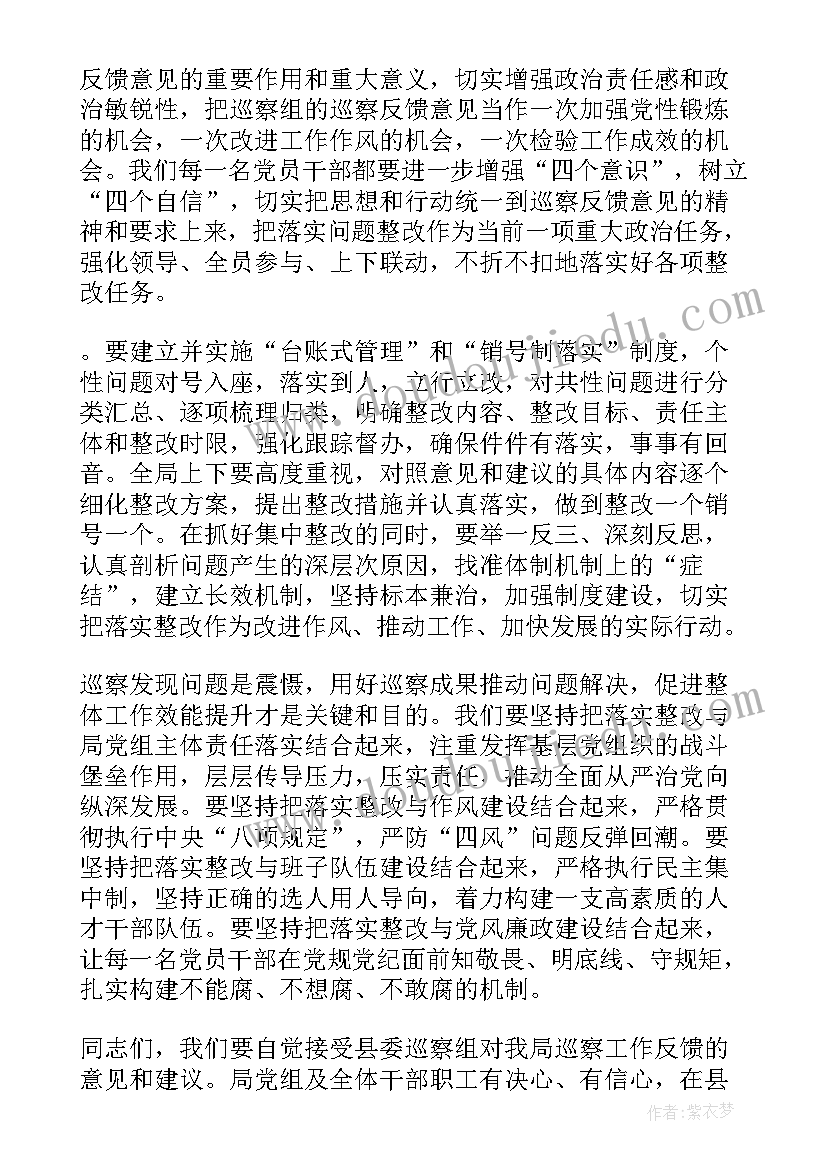 党委书记巡察表态发言(精选5篇)