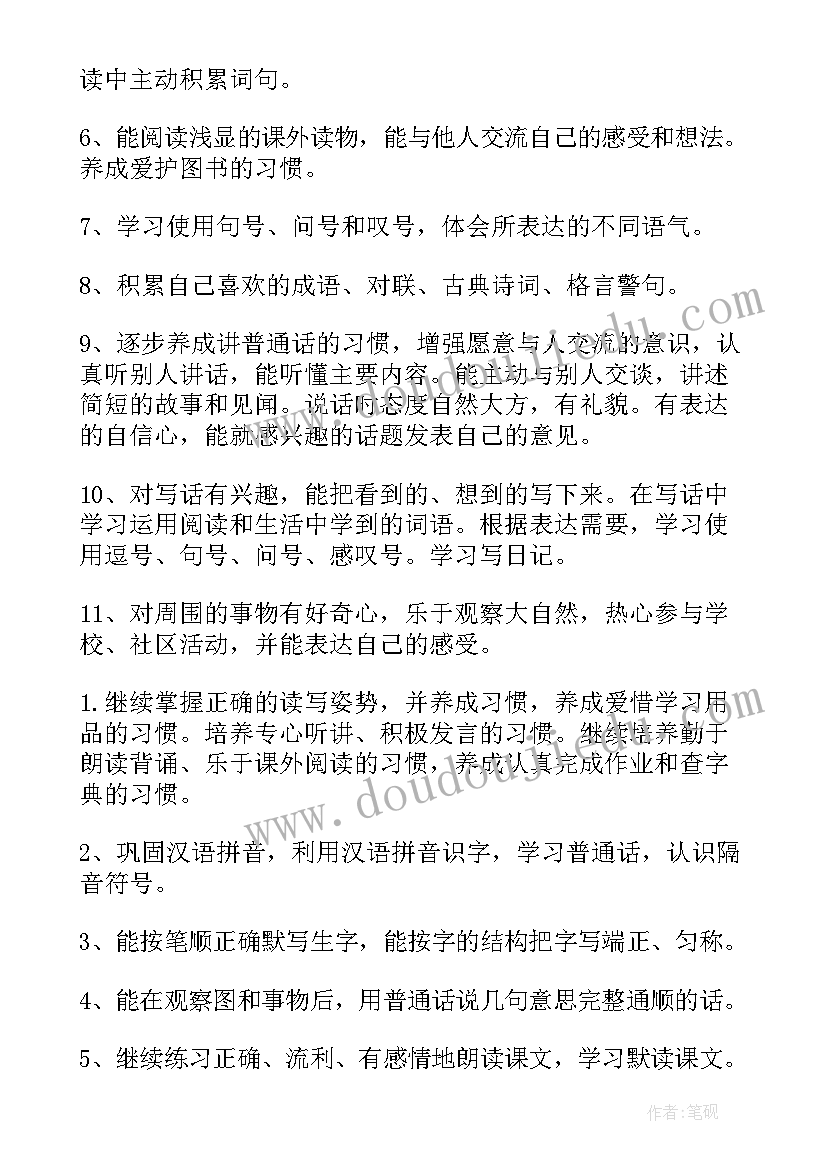 2023年小学二年级语文教学计划进度表(实用7篇)