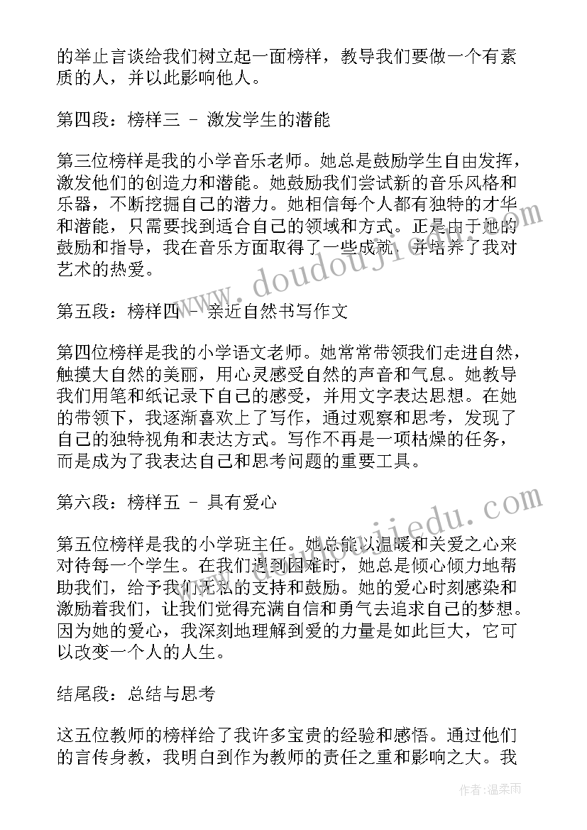 2023年榜样教师美篇 教师榜样心得体会(通用6篇)