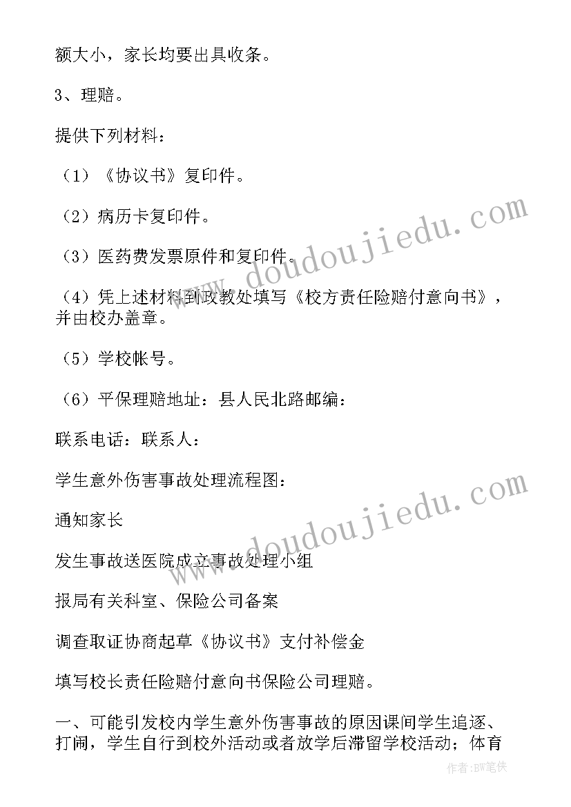 学生集体活动安全应急预案 小学学生意外伤害事故应急处理预案(汇总5篇)