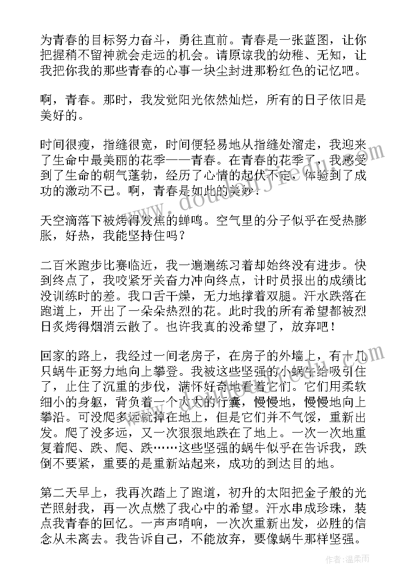 2023年青春激情的文案(优质5篇)