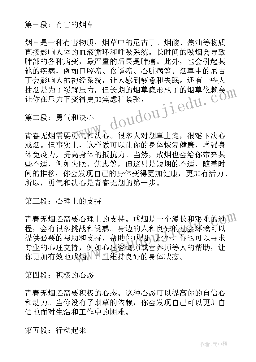 最新青春无烟更亮丽班会教案(实用5篇)