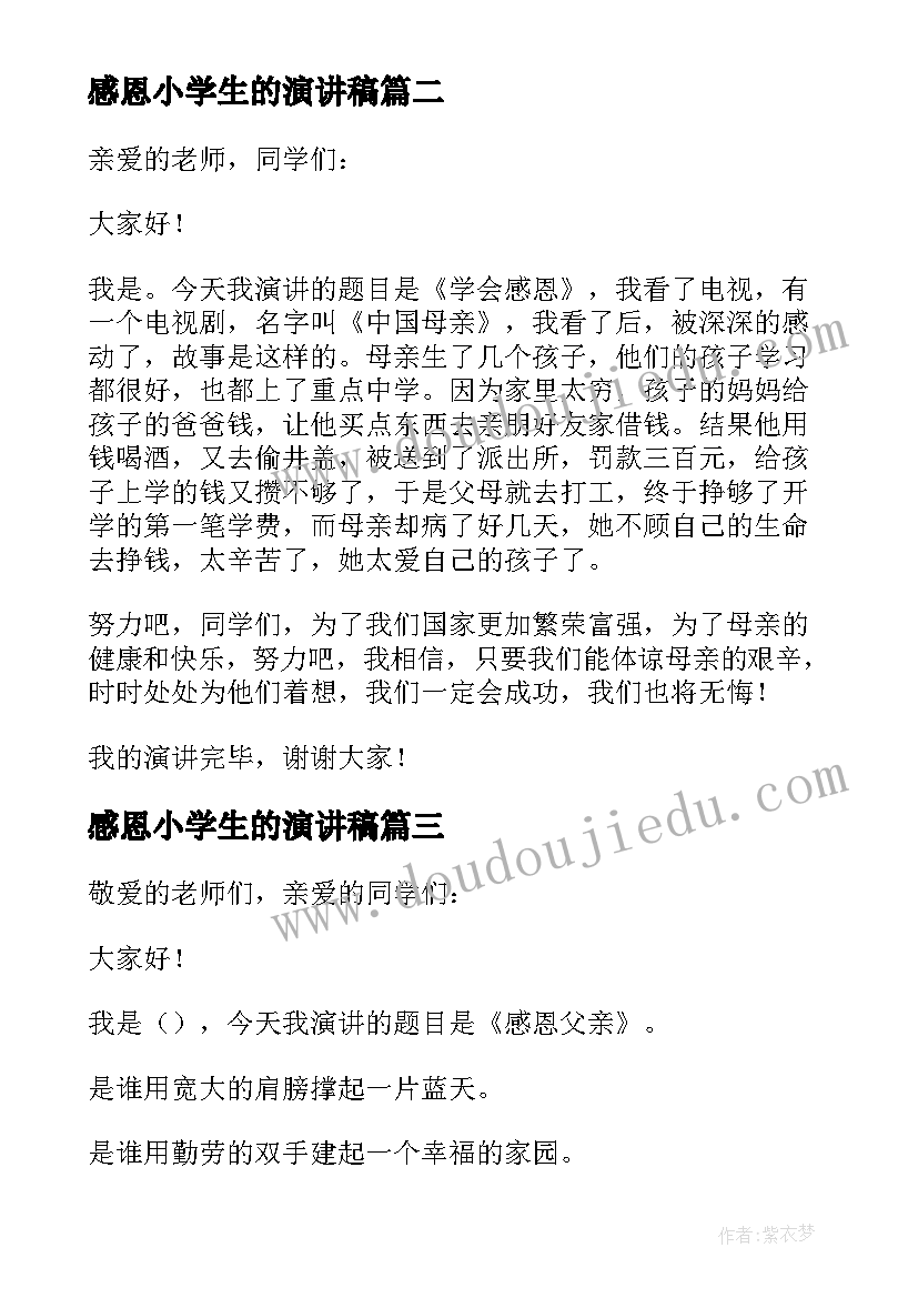 2023年感恩小学生的演讲稿(模板9篇)