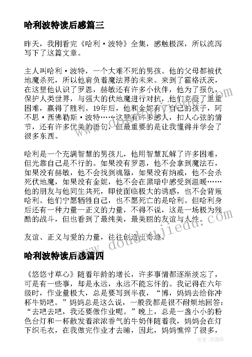 2023年哈利波特读后感 哈利波特读后感精彩(优质9篇)