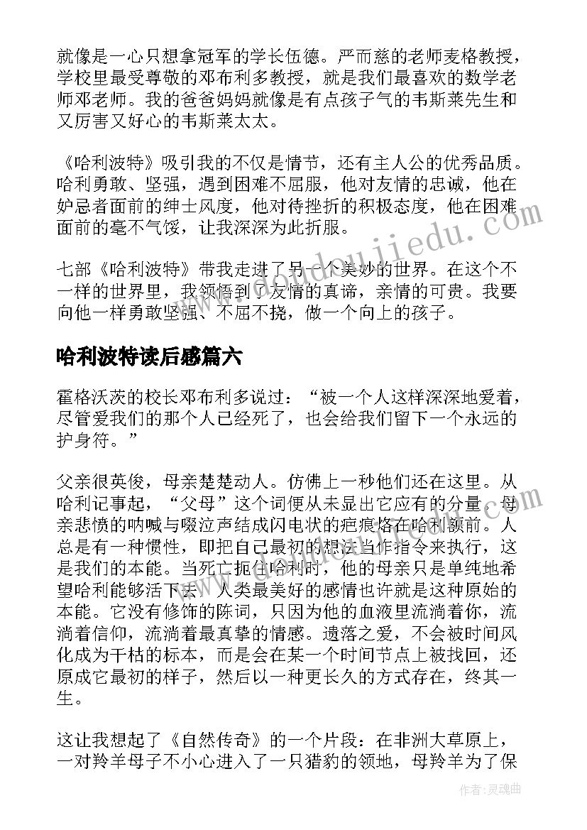 2023年哈利波特读后感 哈利波特读后感精彩(优质9篇)