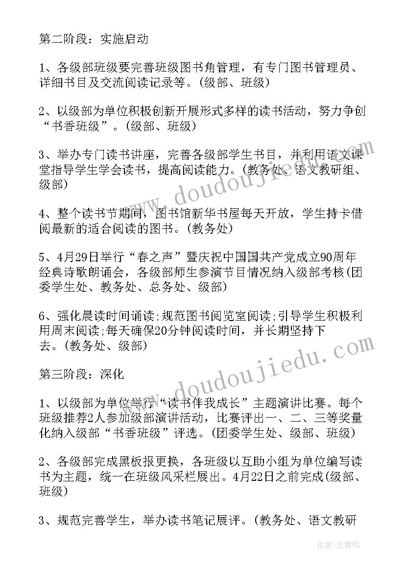 学校读书日活动总结 学校读书月活动方案(通用7篇)