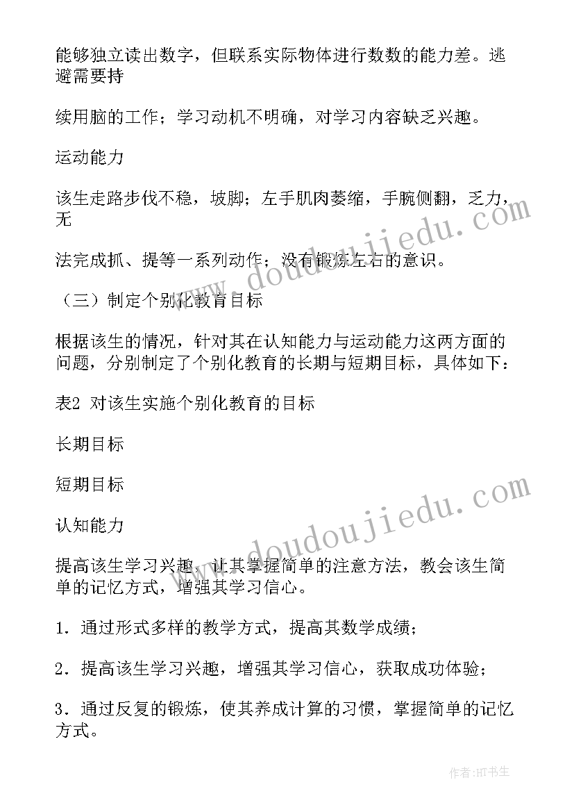 最新特殊学生个别教育总结(精选5篇)