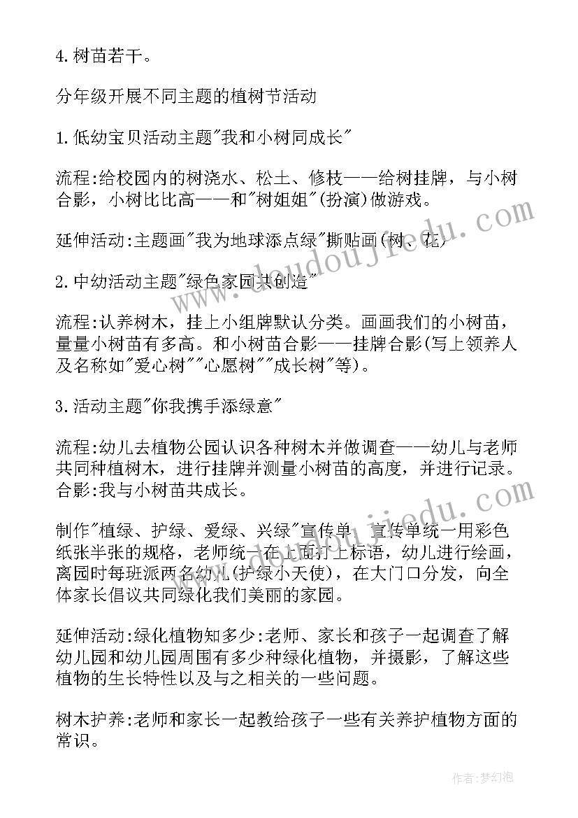 幼儿园植树节活动计划(优秀8篇)