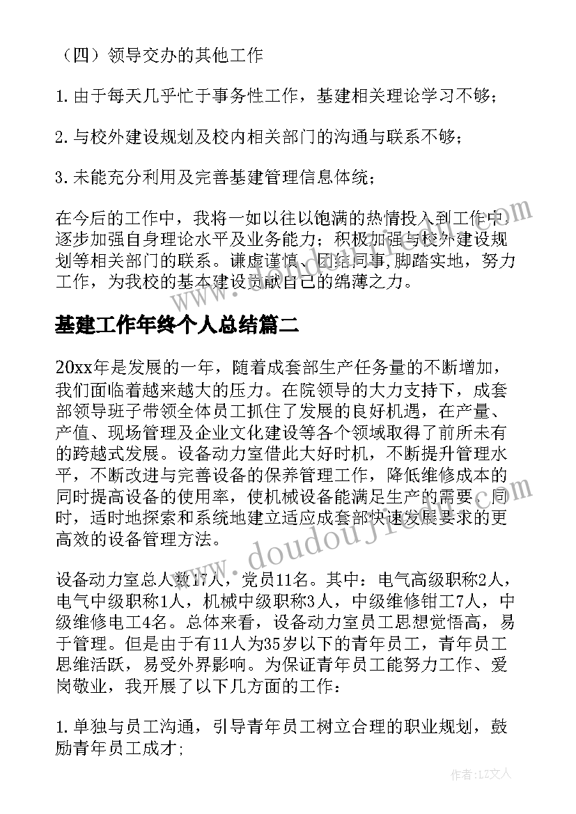 2023年基建工作年终个人总结(实用5篇)