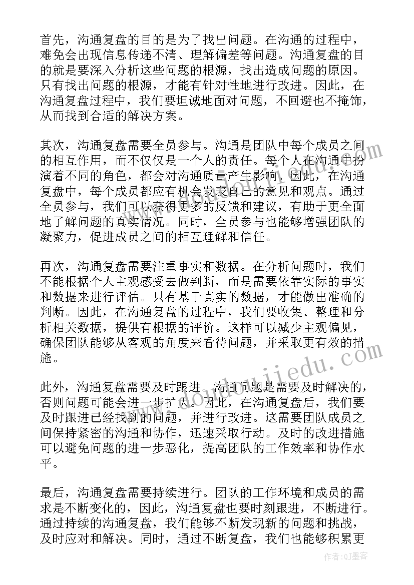 最新复盘总结经验(模板6篇)