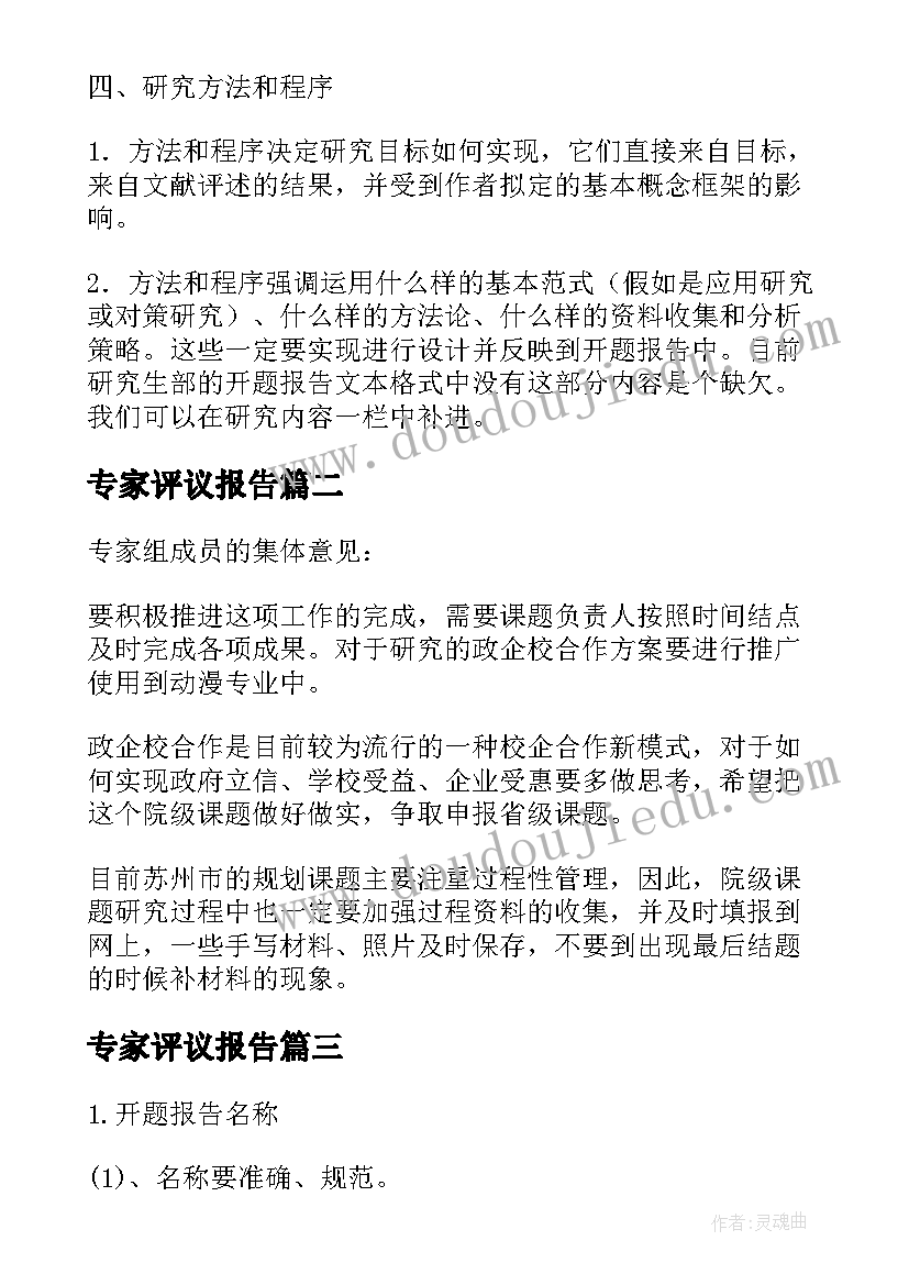 专家评议报告(优质5篇)