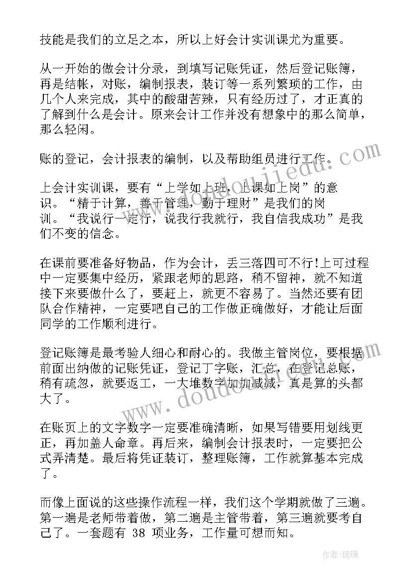 会计下企业实践总结(优质5篇)