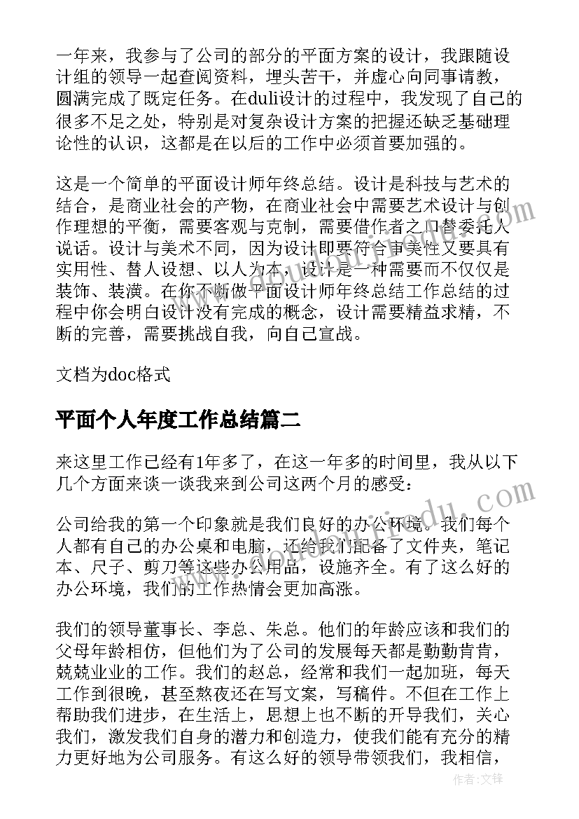 2023年平面个人年度工作总结(优秀5篇)