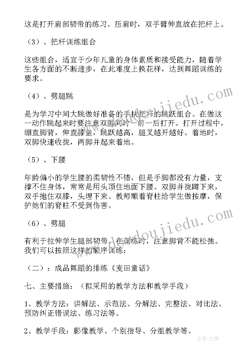 舞蹈个人工作计划(优秀5篇)