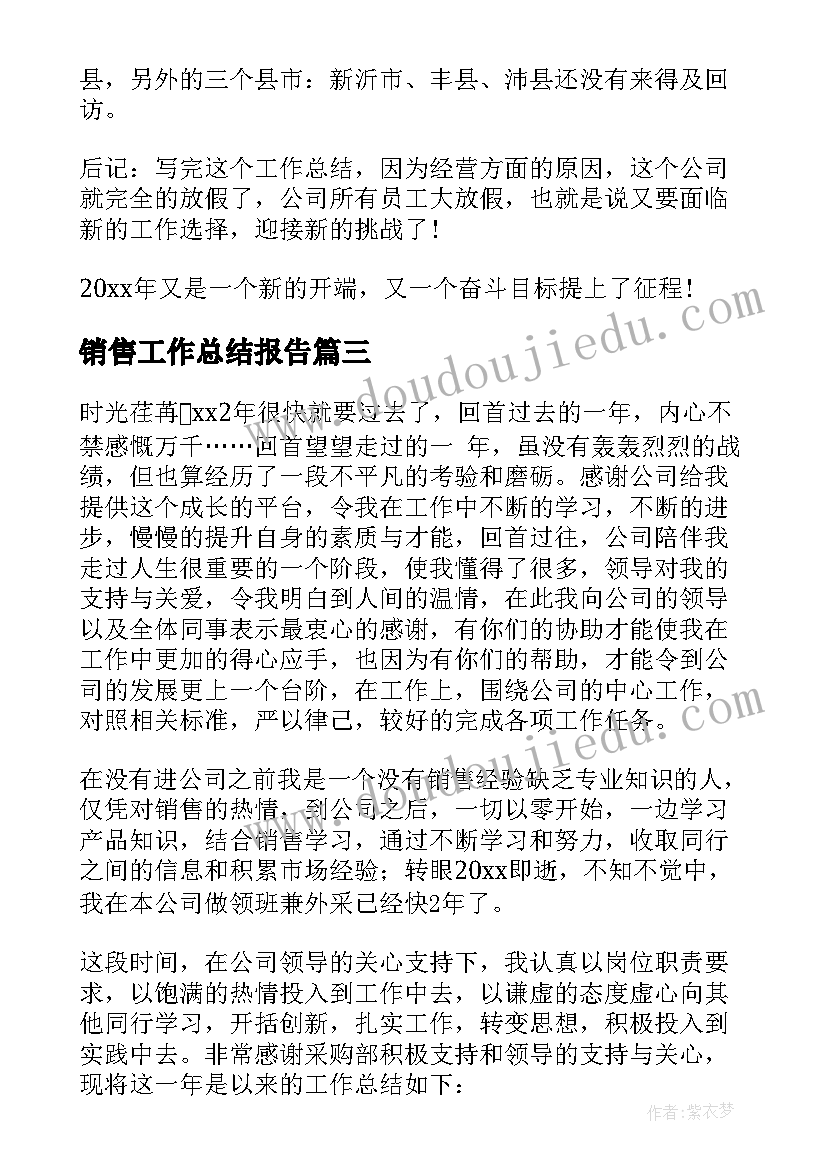 2023年销售工作总结报告 销售工作总结(优质7篇)