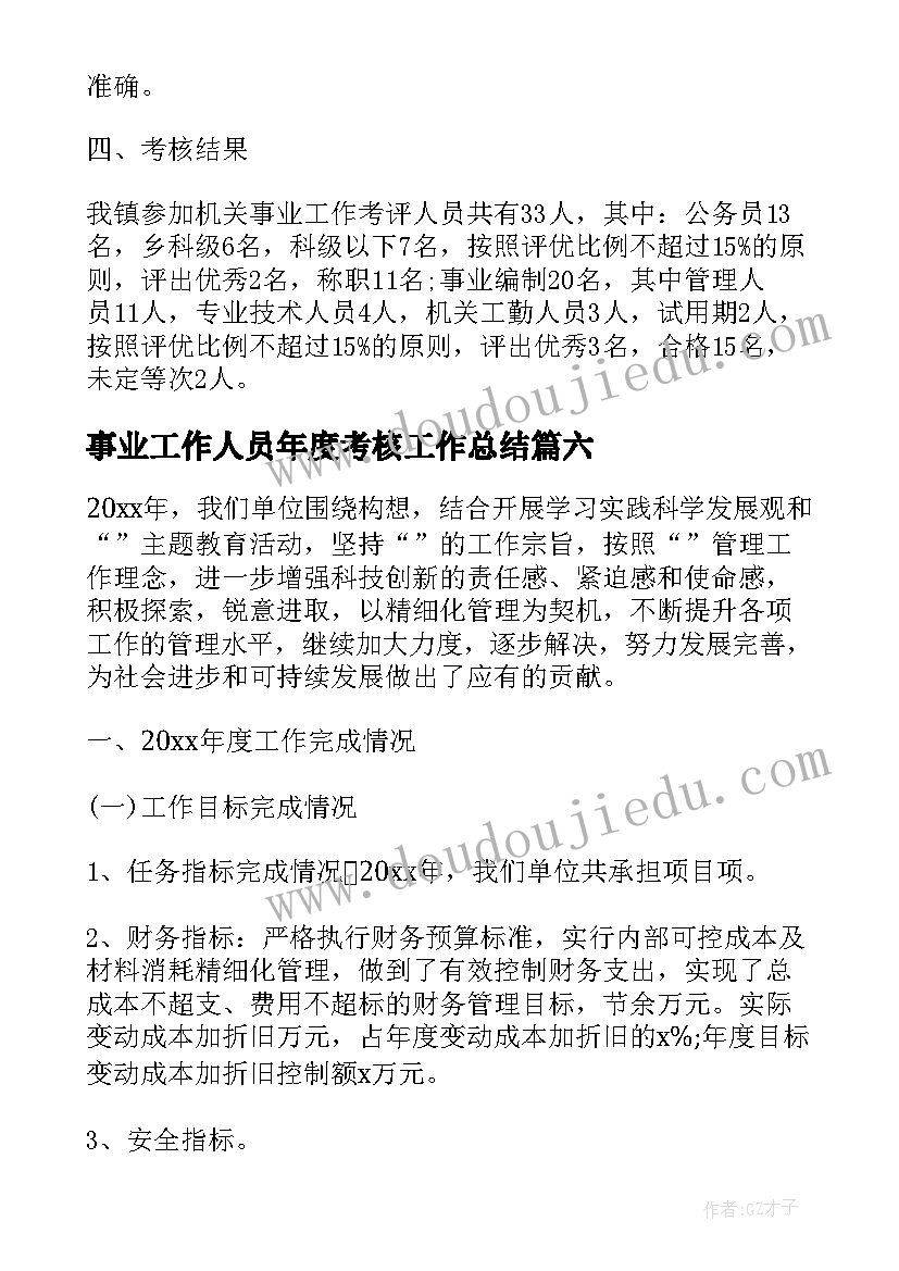 事业工作人员年度考核工作总结 事业单位工作人员年度考核个人工作总结(优秀7篇)