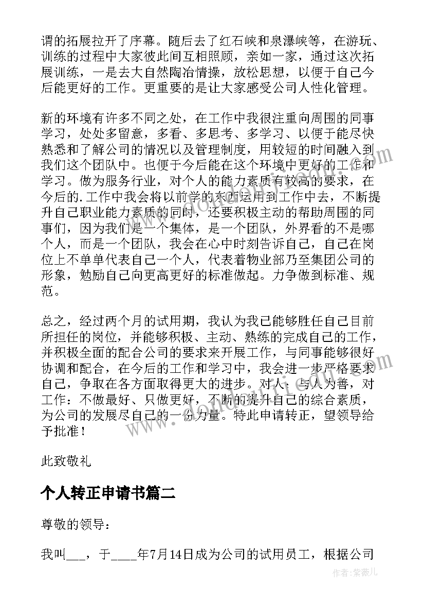 最新个人转正申请书(精选9篇)