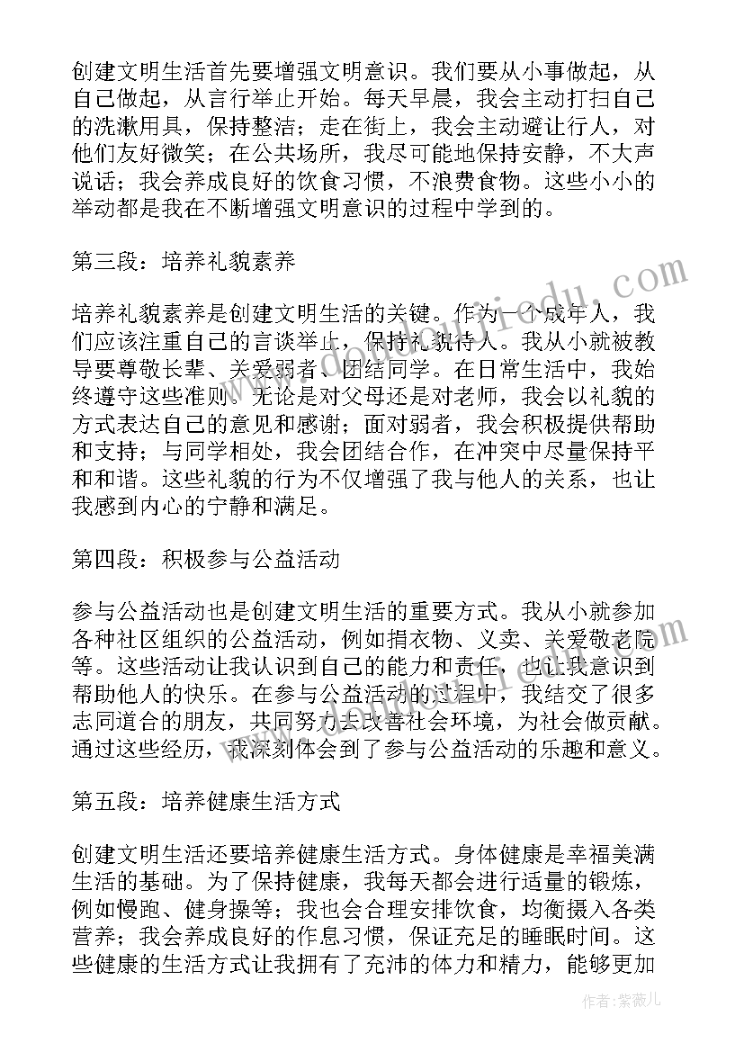 2023年文明创建文件格式 助理文明创建心得体会(模板7篇)