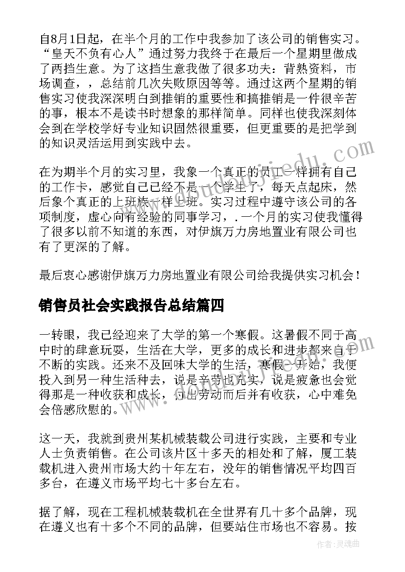 销售员社会实践报告总结 销售员社会实践报告(精选8篇)