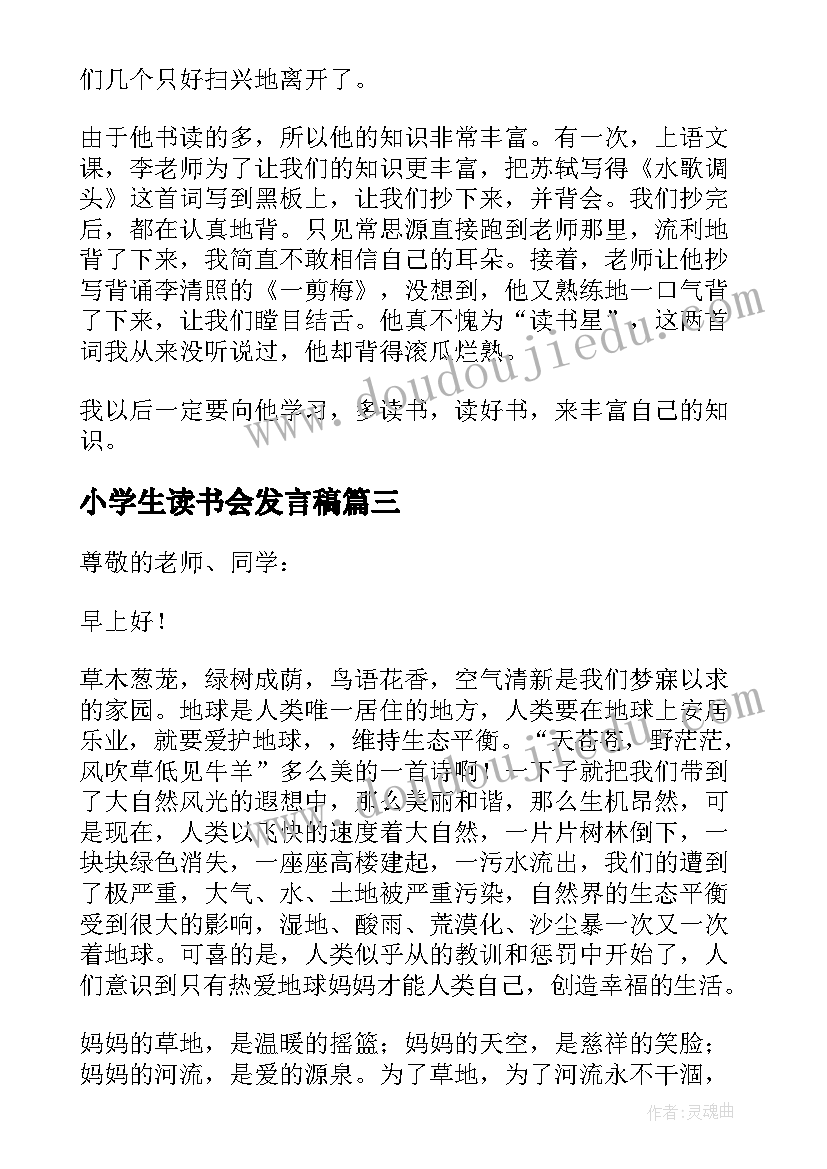 小学生读书会发言稿 小学生以读书为话题讲话稿读书讲话稿(模板10篇)