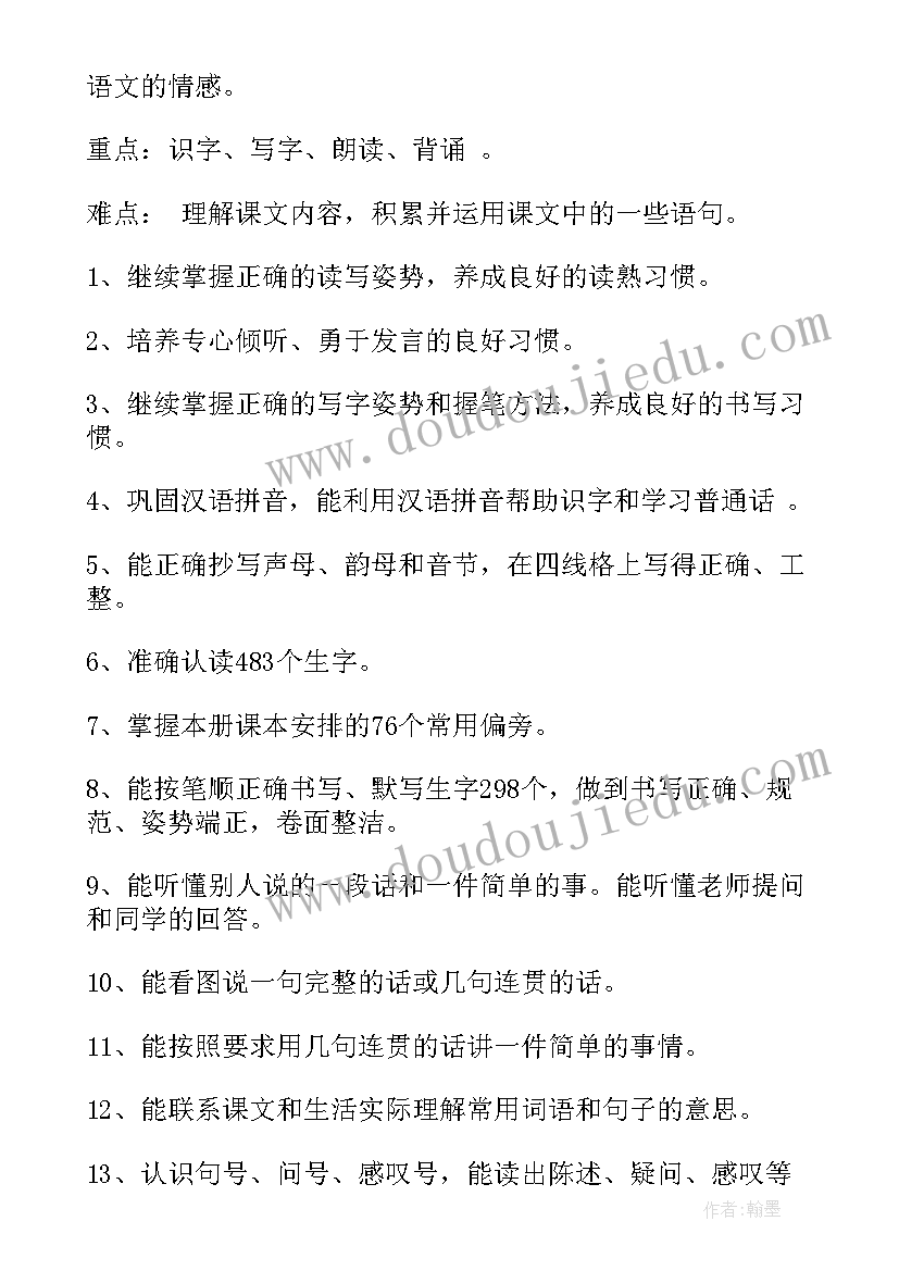 2023年小学英语一年级教学计划 一年级下学期教学计划(实用6篇)