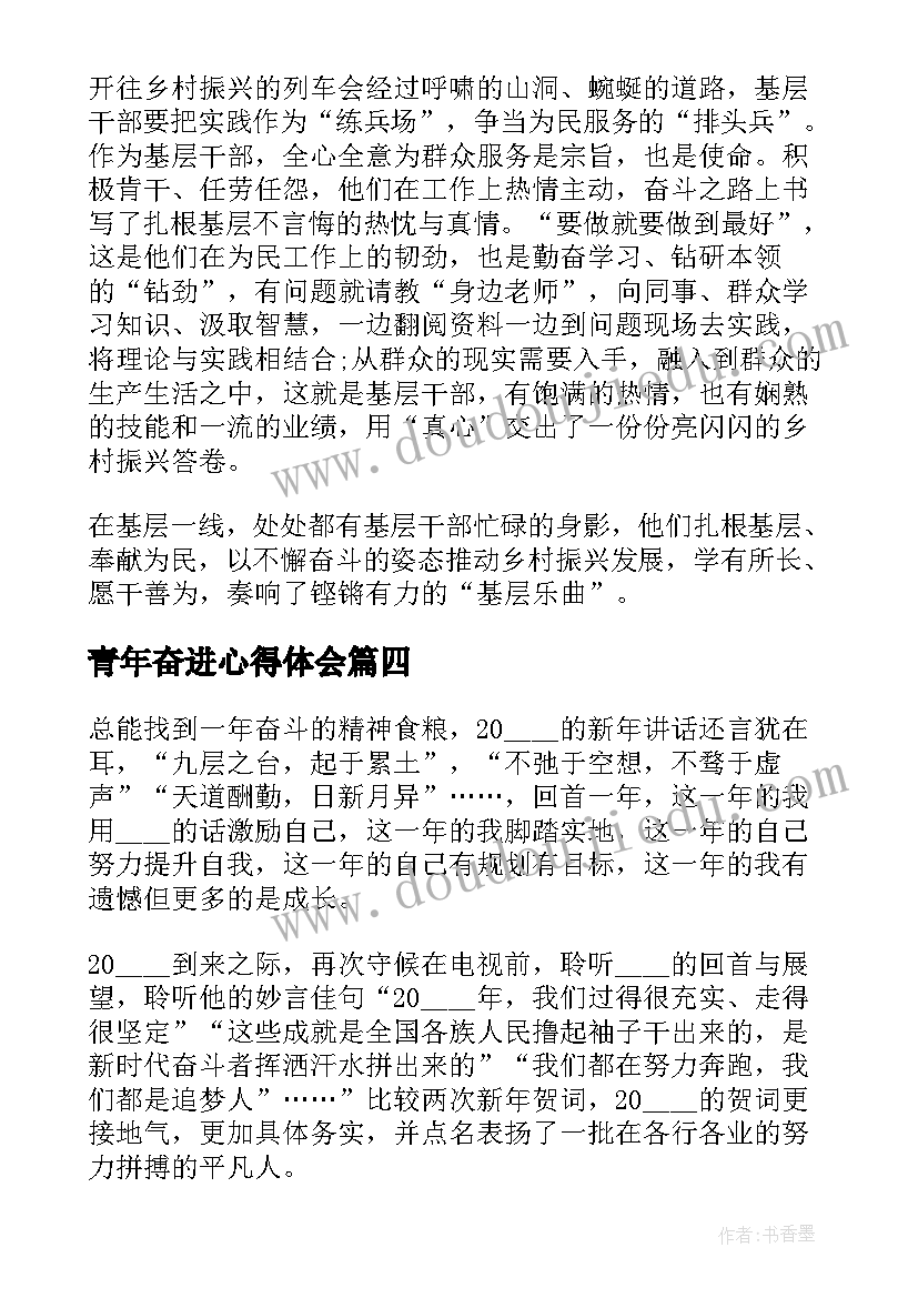 2023年青年奋进心得体会(大全6篇)