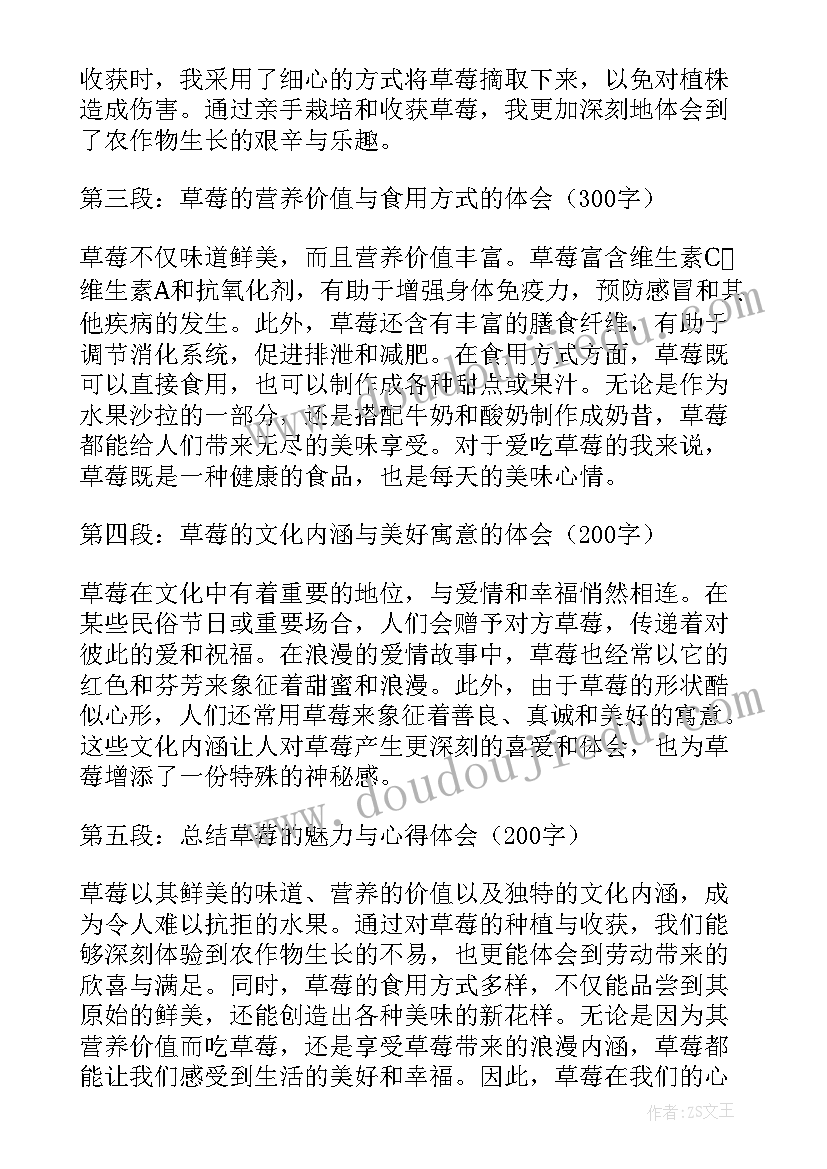 最新草莓生长记录表简图小学生 草莓心得体会(实用9篇)