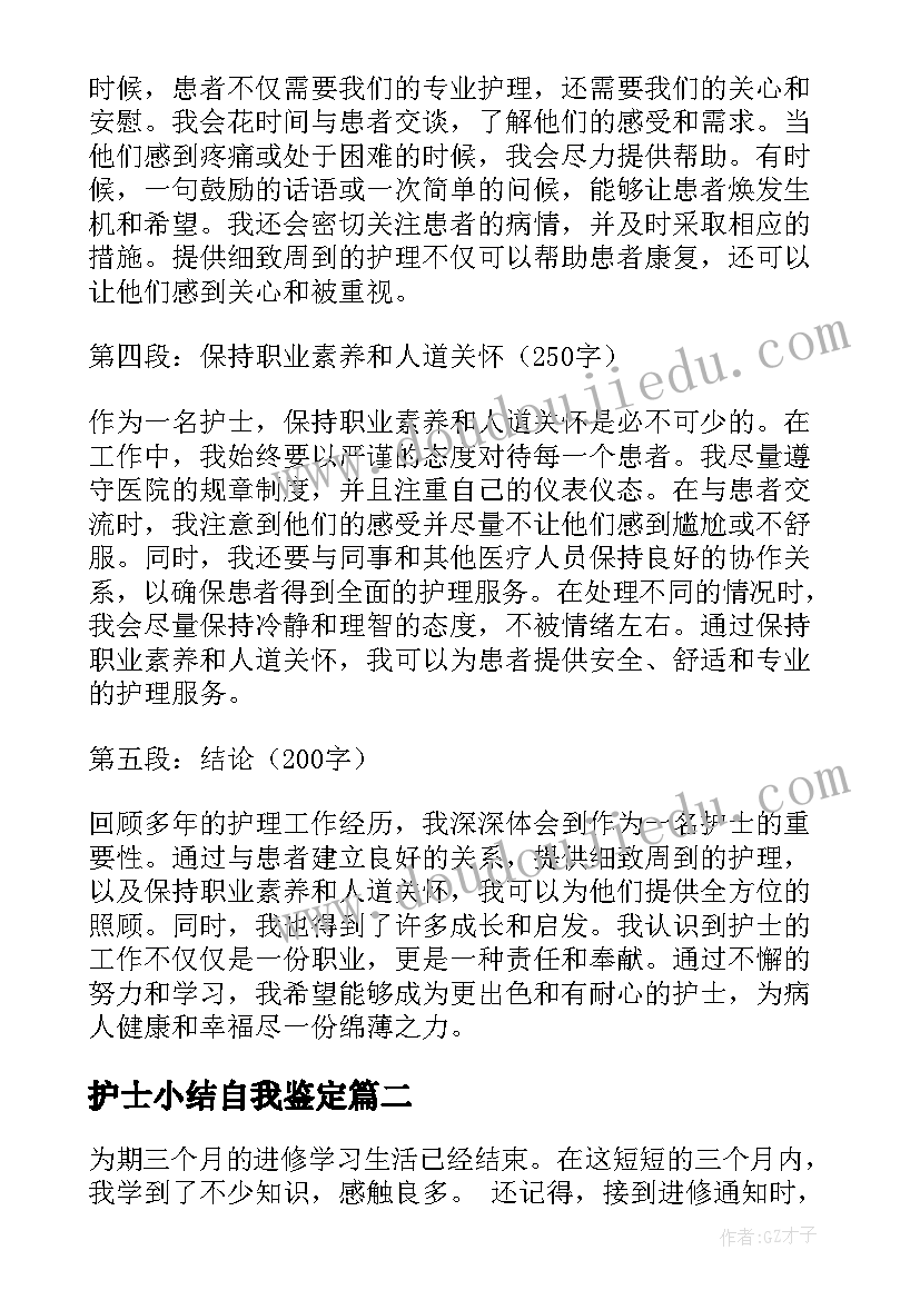 2023年护士小结自我鉴定(优秀9篇)