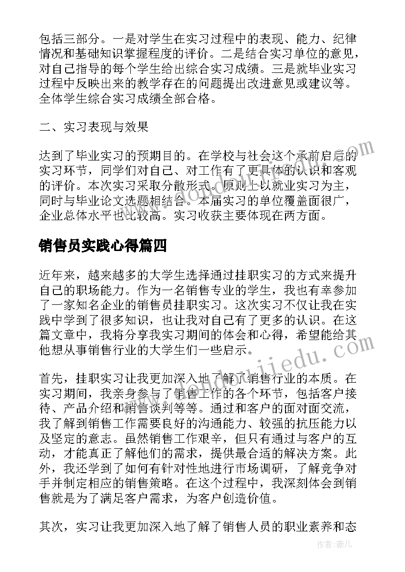 2023年销售员实践心得 销售员挂职实习心得体会(实用6篇)