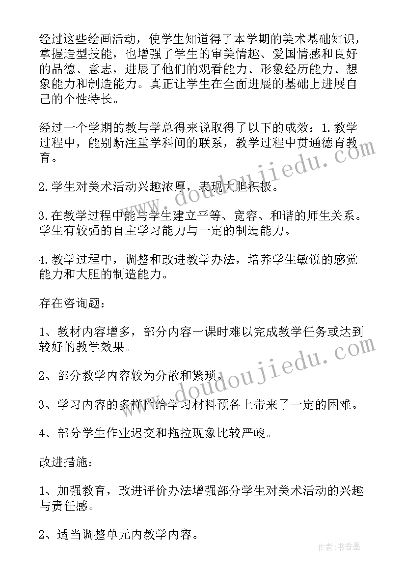 最新小学美术老师年度考核工作总结(通用6篇)